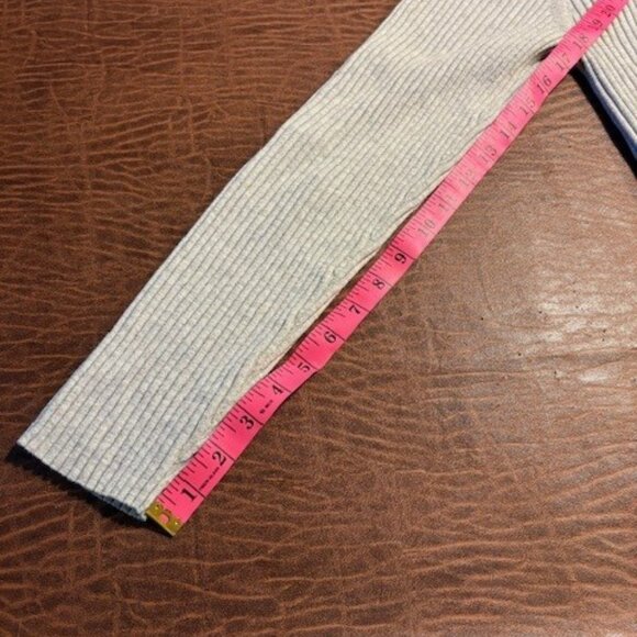 AERIE Gray Ribbed Button Up Collared Sweater XL - Picture 4 of 8